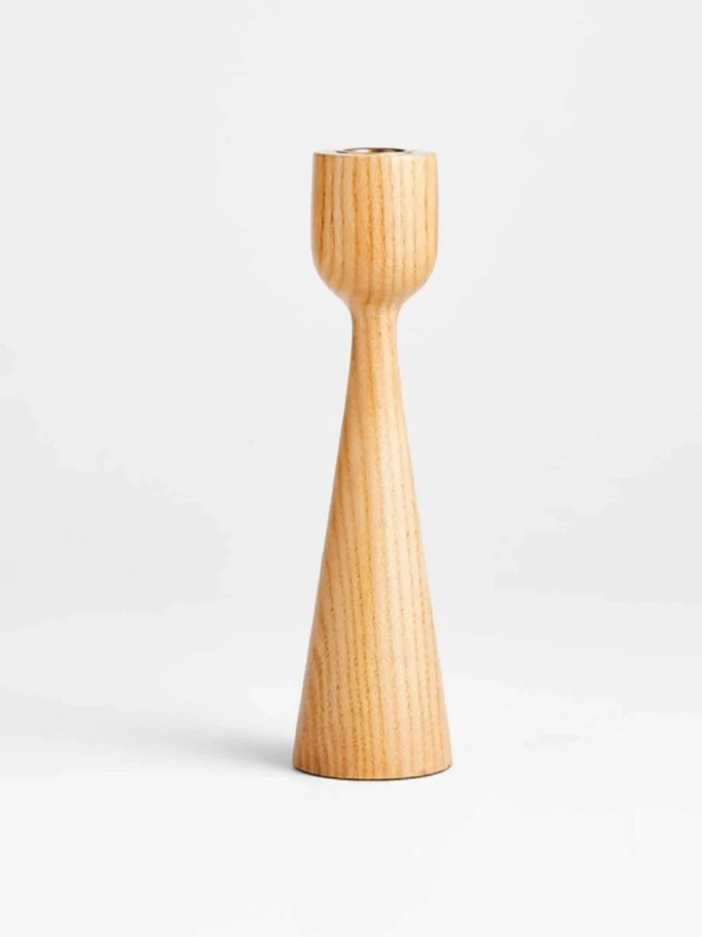 New! Crate&Barrel The Big Candlestick by Molly Baz in Natural AshWood 9”